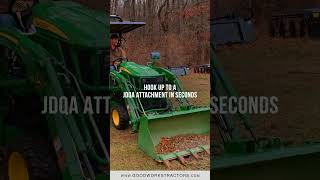 WHAT IS A JDQA JOHN DEERE QUICK ATTACH tractors johndeere jdqa hookandpin [upl. by Vig]