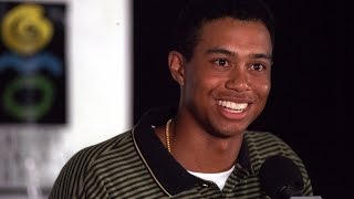 Tiger Woods 1996 Hello World press conference [upl. by Namlas]