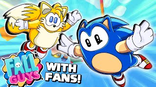 Ready to RUMBLE  Sonic amp Tails Play quotFALL GUYSquot with FANS [upl. by Atined]