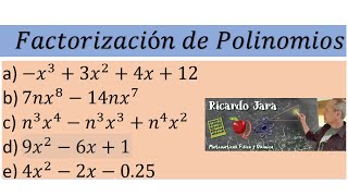 Factorización de Polinomios [upl. by Buyers]