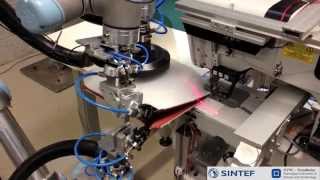 Multirobot sewing of recliner covers [upl. by Eicnahc34]