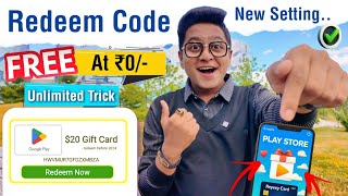 100 Free Redeem Code For Google Playstore At ₹0  How To Get Free Redeem Code  Free Redeem Code [upl. by Atinram]