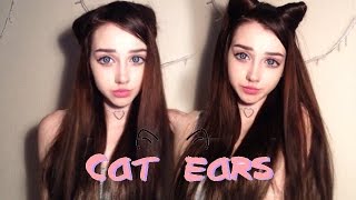 Cat Ears Hairstyle \ Прическа Кошачьи Ушки \ 2 варианта \ lucyfear [upl. by Enorahs]