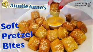 How to make Soft Pretzel Bites  Auntie Annes Pretzels Recipe [upl. by Menedez]