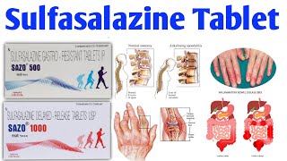 Sulfasalazine gastro resistant tablets ip 500mg  sazo 1000 tablet uses in hindi [upl. by Bautram]