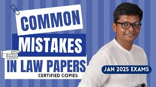 Common Mistakes in Law Certified Copies  How to review your own CA Inter Law Paper  Jan 2025 [upl. by Annawt]