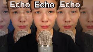 Mouth Sounds in Echo with Close Hands Movements Sleepy ASMR [upl. by Drawyeh281]