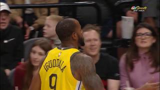 Andre Iguodala Threw the Ball amp GOT Ejected for a quotHostile Actquot  Warriors vs Blazers  Dec 29 2018 [upl. by Nonnaer250]