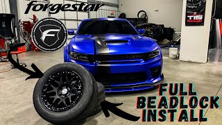 HOW TO INSTALL BEADLOCKS STEP BY STEP GUIDE FOR FORGESTAR BEADLOCKS ON HELLCAT REDEYE [upl. by Ilek]