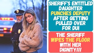 SHERIFF DROPS THE HAMMER ON HIS SPOILED KAREN OF A DAUGHTER FOR PUNCHING A DEPUTY [upl. by Romilly]