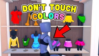 DONT TOUCH ANY COLOR In Dress To Impress CHALLENGE DTI on ROBLOX PRO Challenge [upl. by Jaylene]