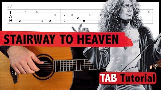 Led Zeppelin  Stairway to Heaven  Guitar Tab  Lesson  Cover  Tutorial [upl. by Elroy]