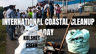 Rotary Club of Thane Creekside celebrates International coastal cleanup day at Kolshet creek Thane [upl. by Latrell647]