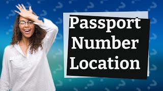 Where is the passport number on a passport card [upl. by Anilahs]