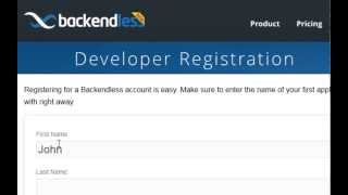 Creating an Application in Backendless mBaaS [upl. by Ahtiuqal]