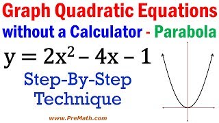 Graph Quadratic Equations without a Calculator  StepByStep Approach [upl. by Shumway222]