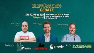 Debate Eleições Municipais 2024  Mariana MG [upl. by Dralliw441]