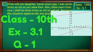 Class  10th Ex  31 Q 1 Maths Pair of Linear Equations in Two Variables NCERT CBSE [upl. by Nomra]