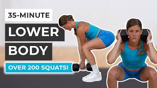 30Minute Leg Workout Over 200 Squats [upl. by Adnawot]