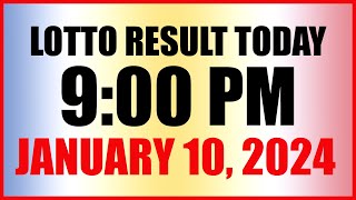 Lotto Result Today 9pm Draw January 10 2024 Swertres Ez2 Pcso [upl. by Eelame]