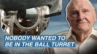 BALL TURRET Gunner on COMBAT and BAILING OUT of a B17 Bomber  Masters of the Air  Lester Schrenk [upl. by Ehrman551]