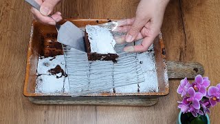 Gâteau au chocolat fondant en 2 minutes chrono كعكة الشوكولاتة فوندان في دقيقتين مسطحة [upl. by Tips708]