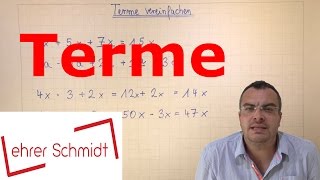 Terme berechnen  Terme und Gleichungen  Mathematik  Lehrerschmidt [upl. by Onitnerolf]