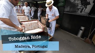 Bonus Video  Full Toboggan Ride in Funchal Madeira Island Portugal [upl. by Noiram]