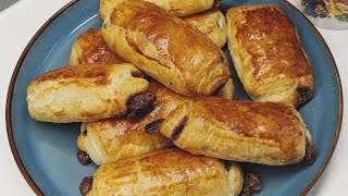 Schnelle und leckere SchokoCroissants und SchinkenKäse Croissants zubereiten Plunderteig Rezept [upl. by Now999]