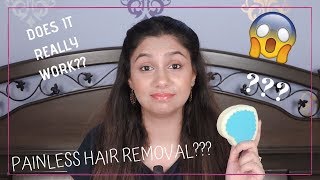 PAINLESS hair removal sponge TESTED  3 minute review  Shivali Dewan [upl. by Aleibarg]