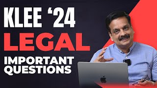 Legal Important Questions for KLEE 2024  Kerala LLB Notification  New Exam Pattern [upl. by Ahsikar]