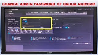 Change Dahua NVRDVR Password  How to Reset Dahua DVRNVR Admin Password  Reset Dahua NVR Password [upl. by Secnarf]