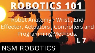 Robot Anatomy  Wrist  End Effector  Actuators and Drives  Controller  Programming Methods  L7 [upl. by Gaidano3]