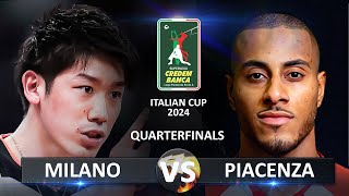 Quarter Finals Milano vs Piacenza  Volleyball SuperLega Coppa Italia 2024 [upl. by Damali]