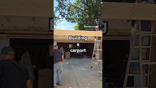 Carport addition day 3 building a carport carpenter construction [upl. by Ecnerual]