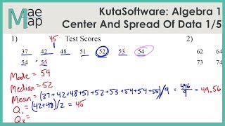 KutaSoftware Algebra 1 Center And Spread Of Data Part 1 [upl. by Edmonds819]