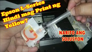 how to fix printer not printing yellow  paano ayusin pag hindi nag print ng yellow  epsonprinter [upl. by Lidda]