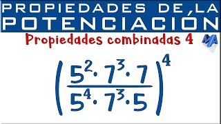 Propiedades de la potenciación  Propiedades combinadas  Ejemplo 4 [upl. by Emanuele]