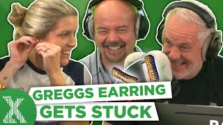 This Greggs sausage roll earring doesnt come off  The Chris Moyles Show  Radio X [upl. by Eeneg106]