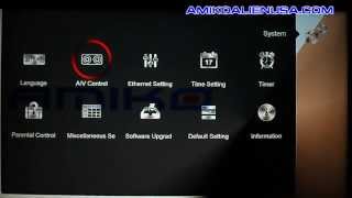 Amiko Mini HD SE System Menu Guide [upl. by Uranie]