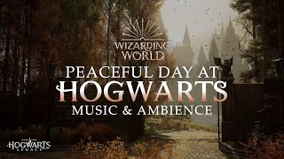 Peaceful Day at Hogwarts  Harry Potter Music amp Ambience Full DayNight Cycle Hogwarts Legacy [upl. by Eed958]