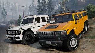 GTA V  HUMMER H6 6X6 VS MERCEDES G63 AMG 6X6  GTA 5 MOD [upl. by Zulaledairam]