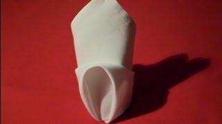 How To Fold Napkins  Rosebud Napkin Folding [upl. by Ssidnak]