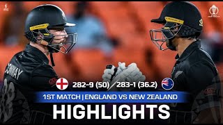 WC 2023 England vs New Zealand 1st Match FULL HIGHLIGHTS  ENG vs NZ World Cup 2023 Highlights [upl. by Yllod604]