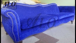 DIY  HOW TO UPHOLSTER A SOFACOUCH FRAME  ALO Upholstery [upl. by Reich]