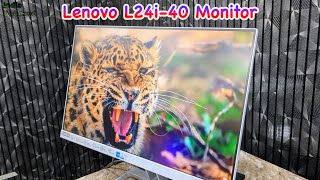 Lenovo L24i40 6045cms 238 Monitor  FHD IPS Ultraslim Monitorindiaunboxed [upl. by Eenafit]