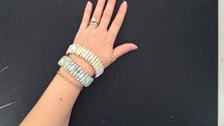 PAPER BEAD BRACELET TUTORIAL [upl. by Essie928]