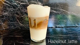 Iced hazelnut latte at home easy [upl. by Ennovart]