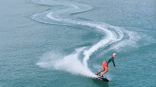 Esurf carving in Punta Cana Eboard Awake Rävik S Dron Mavic 3 Pro AwakeBoards subwaysurfers [upl. by Aisset741]