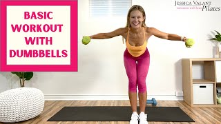 10 Minute Basic Workout With Dumbbells  Perfect for Beginners [upl. by Docilla]